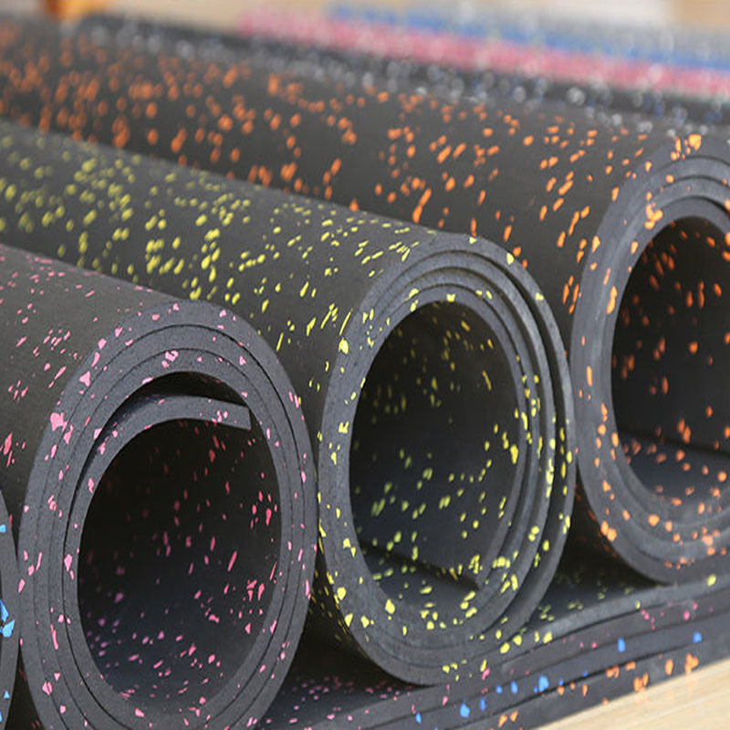 EPDM Rubber Roll Mat Antislip Colorful Gym Floor